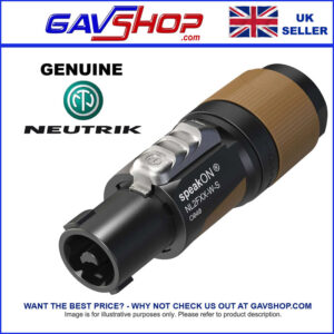 Neutrik Speakon Plug NL2FXX-W-S - 2 Pole FXX Series, Small Size 6-12 mm cable