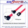 SATA Cable Computer Lead Straight to Locking Right Angle SATA 0.45m (45cm)