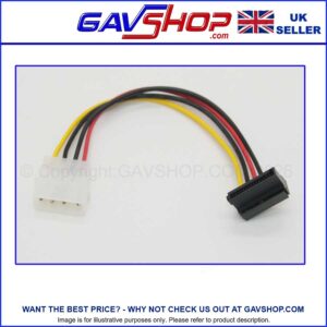Molex Right Angle SATA Power 15cm Lead StarTech SATAPOWADAPR