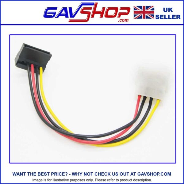 Molex Right Angle SATA Power 15cm Lead StarTech SATAPOWADAPR