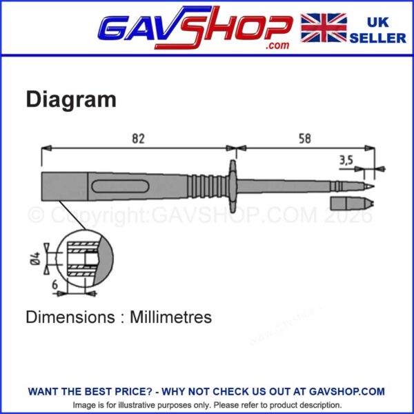 4mm Banana Test Probes 16A Needle Connector, 1KV, Yellow, Multifunction Use