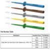 4mm Banana Test Probes 16A Needle Connector, 1KV, Yellow, Multifunction Use