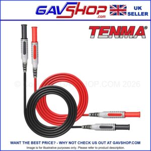 TENMA 4mm Banana Plug Test Leads Set - 72-9350