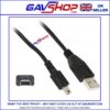 USB A 2.0 to Mini USB B Cable, for Camera, Camcorder, Sat Nav, Dashcam Various Sizes etc