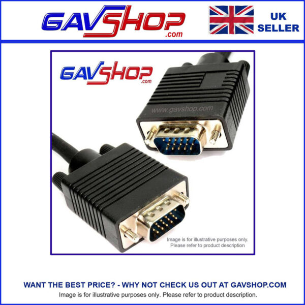 SVGA VGA Computer Monitor Lead - 1.8m Black