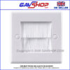 White Brushed Wall Plate Single Gang - Designed to Hide Cable Entry Points in the Wall