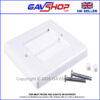 White Brushed Wall Plate Single Gang - Designed to Hide Cable Entry Points in the Wall