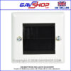 White Brushed Wall Plate Steel Single Gang - Designed to Hide Cable Entry Points in the Wall