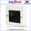 White Brushed Wall Plate Steel Single Gang - Designed to Hide Cable Entry Points in the Wall