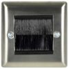 Brushed Steel Wall Plate Single Gang - Designed to Hide Cable Entry Points in the Wall