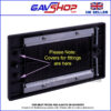 Black Brushed Wall Plate Double Gang - Designed to Hide Cable Entry Points in the Wall
