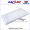 White Brushed Wall Plate Double Gang - Designed to Hide Cable Entry Points in the Wall (Copy)