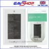 White Brushed Wall Plate Metal Double Gang - Designed to Hide Cable Entry Points in the Wall