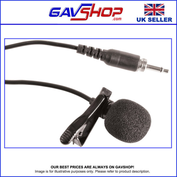 Wireless Lavalier Tie-clip Microphone Threaded 3.5mm Mono Jack Connector