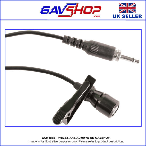 Wireless Lavalier Tie-clip Microphone Threaded 3.5mm Mono Jack Connector