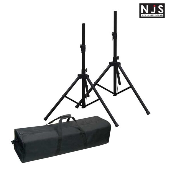 35mm Tripod Speaker Stands A Pair of Quality Lightweight Aluminium Stands & Carry Case
