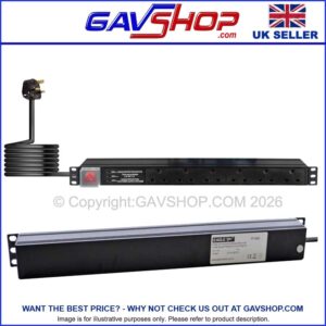 P710EE-GAVSHOP PDU Power Distribution Unit 6 x UK Sockets with UK Plug & 3m Cable 19" Rack