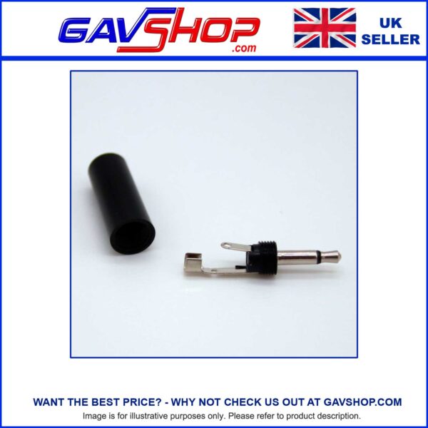 2.5mm Mono Jack Plug Plastic Cover with Solder Terminals
