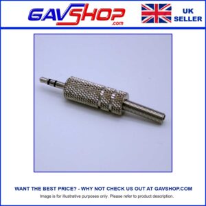 3.5mm Stereo Jack Plug Metal with Solder Terminals