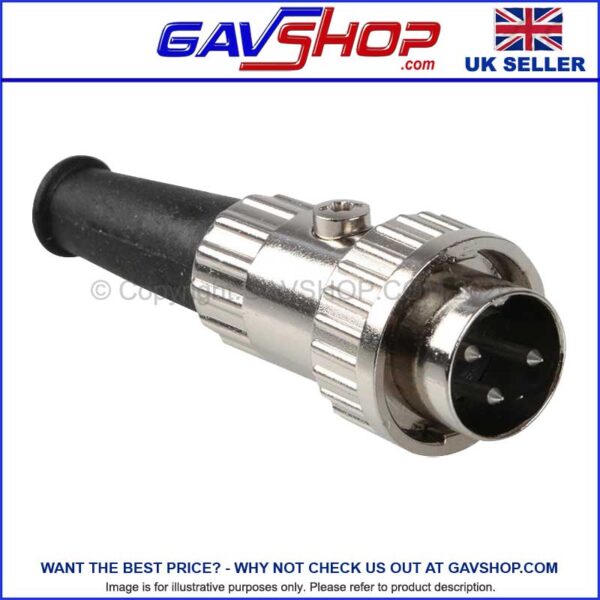 3 Pin Din Plug, Locking, Audio 180 degrees - 71430-030