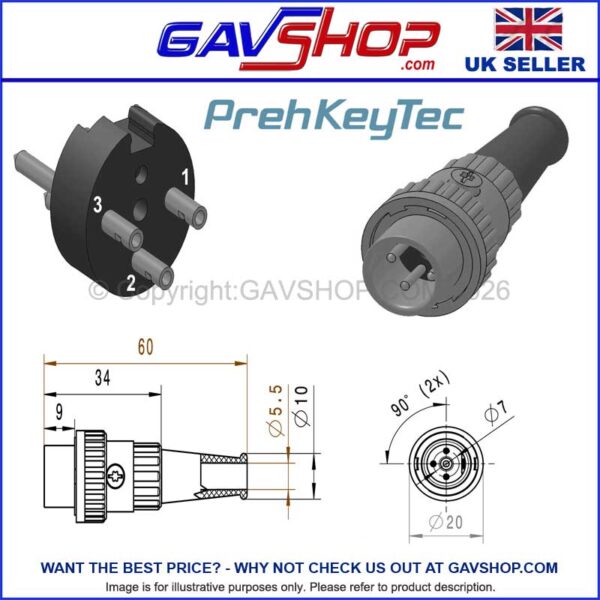 3 Pin Din Plug, Locking, Audio 180 degrees - 71430-030