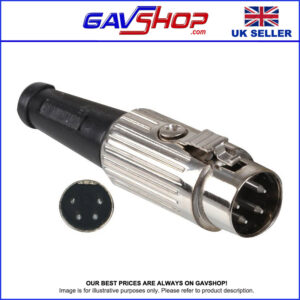 4-Pin-Din-Plug-GAVSHOP 4 Pin Din Plug Standard Nickel Metal