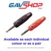 4mm-Banana-Plugs---2 4mm Banana Plug Connectors with Soft Plastic Cover and Screw Terminals Various Colours