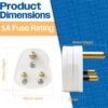 Small Round Pin Plug Top 5A - ( Pack of Two Plugs ) for Lighting, Caravans and Clocks