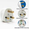 Small Round Pin Plug Top 5A - ( Pack of Two Plugs ) for Lighting, Caravans and Clocks