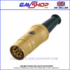 5-pin Din Audio Plug 180 degrees Rean NYS322AG