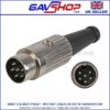 6 Pin DIN NICKEL PLUG (240°) Standard Type Audio, Imaging, Video & Vision - 610-0600