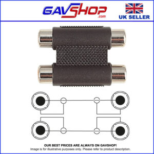 F259B---PSG01737-PHONO 2x Phono Socket to 2x Phono Socket Adapter