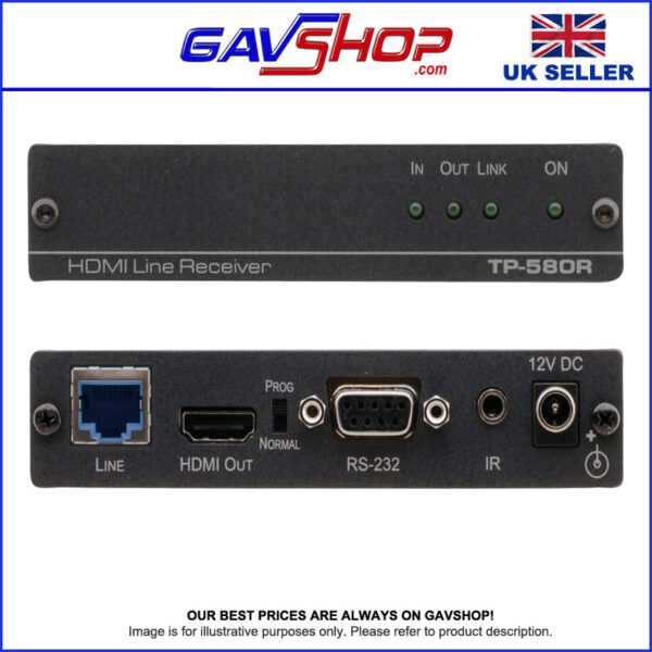 Kramer-TP-580R--Both-sides Kramer TP-580R Extender Receiver HDBaseT 1.0 HDMI 4K Over RJ45 Cat5e, Cat6, Cat7