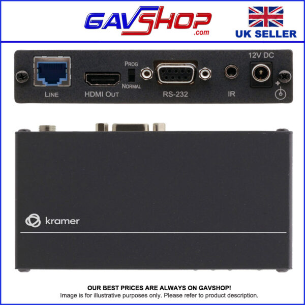 Kramer-TP-580R--Rear Kramer TP-580R Extender Receiver HDBaseT 1.0 HDMI 4K Over RJ45 Cat5e, Cat6, Cat7