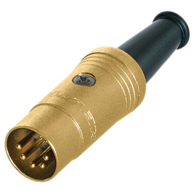 5-pin Din Audio Plug 180 degrees Rean NYS322AG