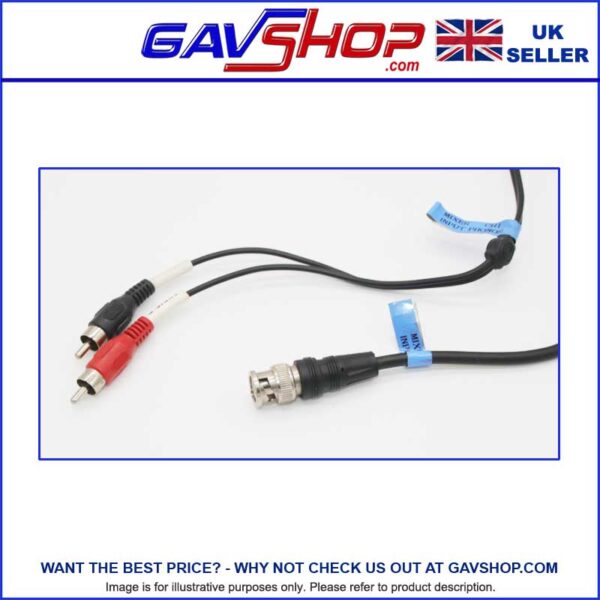 Scart-BNC-to-2-Phonos-2 BNC Phono to Scart Lead for CCTV and Vintage Game Machines - 1m Cable