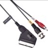 Switched Scart to BNC Phono 1.5m Lead