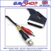 Switched Scart to BNC Phono 1.5m Lead