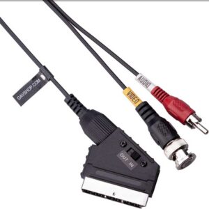 Scart-to-BNC-PHONO---GAVSHOP Switched Scart to BNC Phono 1.5m Lead