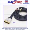 3m Switched Scart to 3x Phonos Lead with OFC Thick Cable - Shop Soiled