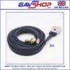 3m Switched Scart to 3x Phonos Lead with OFC Thick Cable - Shop Soiled