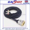 3m Switched Scart to 3x Phonos Lead with OFC Thick Cable - Shop Soiled