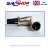 3 Pin Right Angled XLR Line Plug With Cable Protector and Solder Terminals