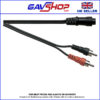 8 Pin Mini Din Plug to 2 x Phono Plugs Audio Lead 3m