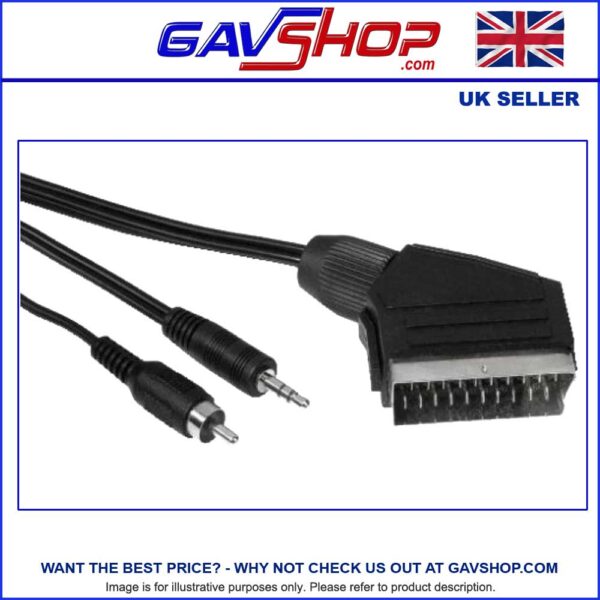 10m Scart Switched to Phono and 3.5mm Stereo Jack