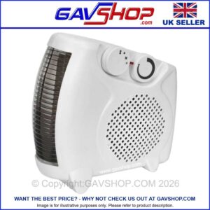 Fan heater or cooler - 2 Heat settings - Thermostat Control - 1000w or 2000w