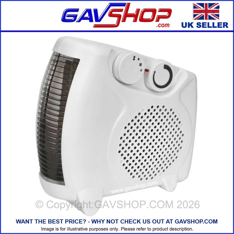 Fan heater or cooler – 2 Heat settings – Thermostat Control – 1000w or 2000w
