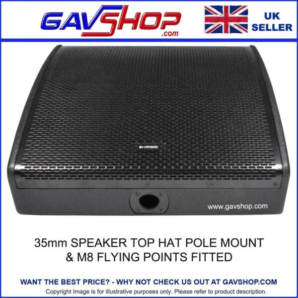 Citronic-Powerful-Active-Loudspeaker-stand-Top-Hat- Citronic Powerful Active Loudspeaker or Wedge Monitors in Various Speaker Power Sizes & Bluetooth