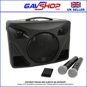 DT50-speaker Powerful Portable PA Speaker Hand Held Radio Mics Bluetooth Echo, Battery/Mains