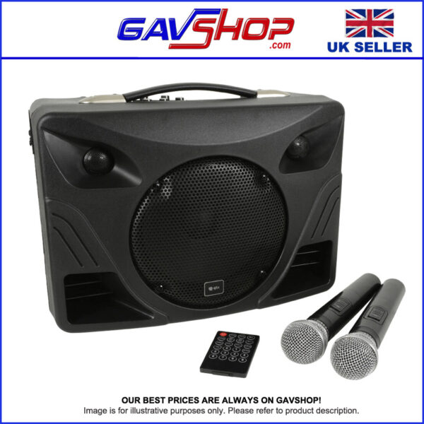 DT50-speaker Powerful Portable PA Speaker Hand Held Radio Mics Bluetooth Echo, Battery/Mains